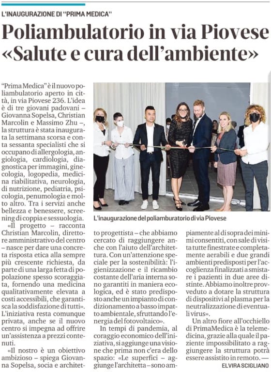 Prima Medica su Il Mattino